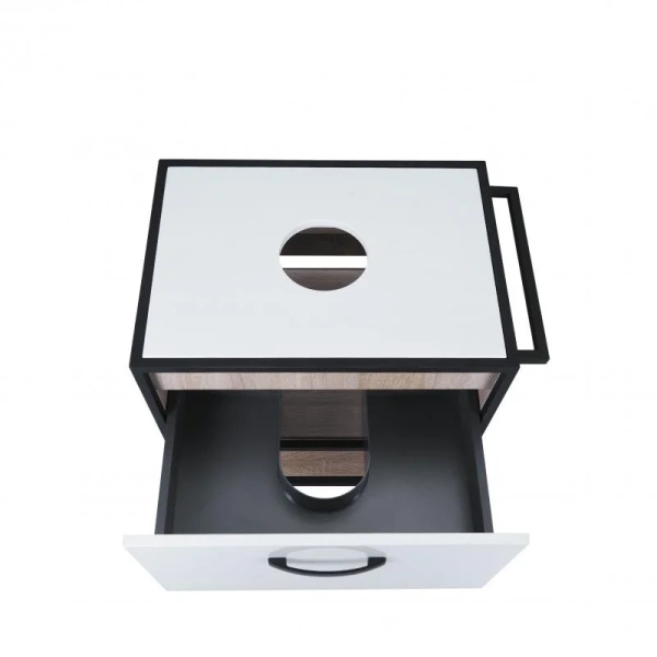 Тумба підвісна Qtap Taurus 600х476х469 White/Whitish oak зі стільницею