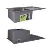 Фото Кухонна мийка з нержавіючої сталі Lidz 78*49R крило праворуч 3,0/1,0 мм Brushed Steel + Корзина