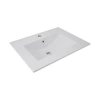 Раковина врізна меблева Albatross 620х460х180 мм, White, прямокутна Qtap