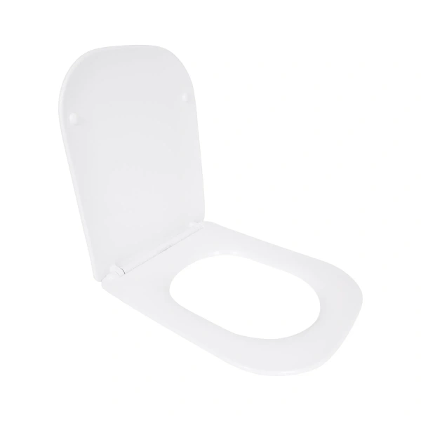 Сидіння для унітазу Qtap (Stork, Aquarius 630) 420x336x22 мм, White, з мікроліфтом, Slim Duroplast, Quick Release