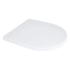 Сидіння для унітаза підлогового (Dove) 425×363×30 мм, White, з мікроліфтом, Slim Duroplast, Quick Release Qtap