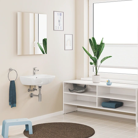 Фото Набір змішувачів Grohe Quickfix термостат для душу з душовим гарнітуром Precision Flow THM та змішувач для раковини StartEdge S-Size