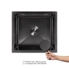 Фото Мийка для кухні Lidz Handmade 480x430 мм графіт під стільницю Brushed Black PVD + кошик