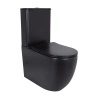 Унітаз підлоговий Qtap Robin Ultra Quiet безобідковий з сидінням Soft-close MATT BLACK