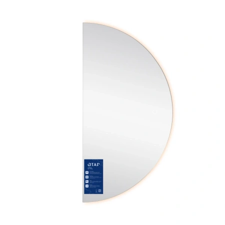 Дзеркало Qtap Taurus HR800 з LED-підсвічуванням Touch, з антизапотіванням, з димером, рег. темп. кольору (3000-6500K)