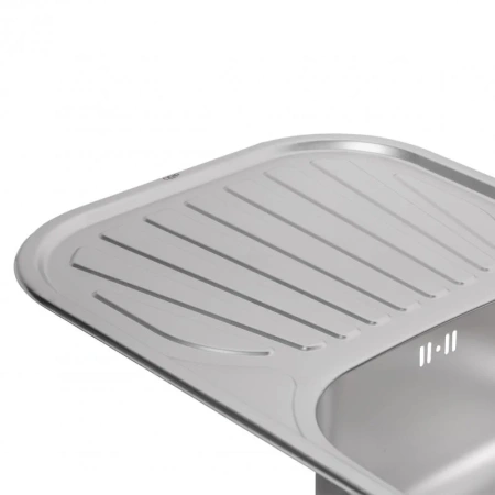 Фото Кухонна мийка Qtap 7448 Satin 0,8 мм