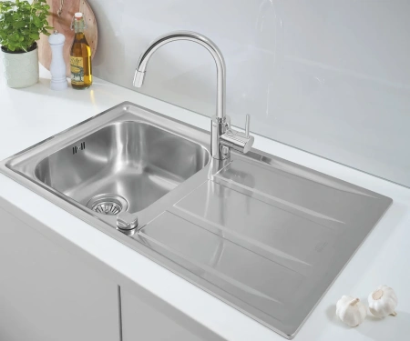 Фото Мийка для кухні + змішувач одноважільний GROHE K-SERIES K 400