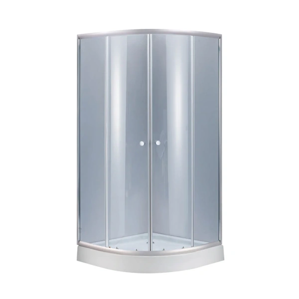 Душова кабіна Lidz Latwa SC90x90.SAT.LOW.GR, скло тоноване 4 мм + душовий піддон Lidz ST90x90x14