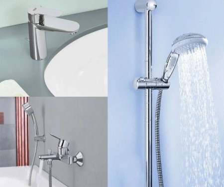 Фото Набір змішувачів для ванни 3 в 1 GROHE BAU EDGE