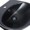 Раковина підвісна моноблок Qtap Virgo 550х430х400 Matt black з донним клапаном
