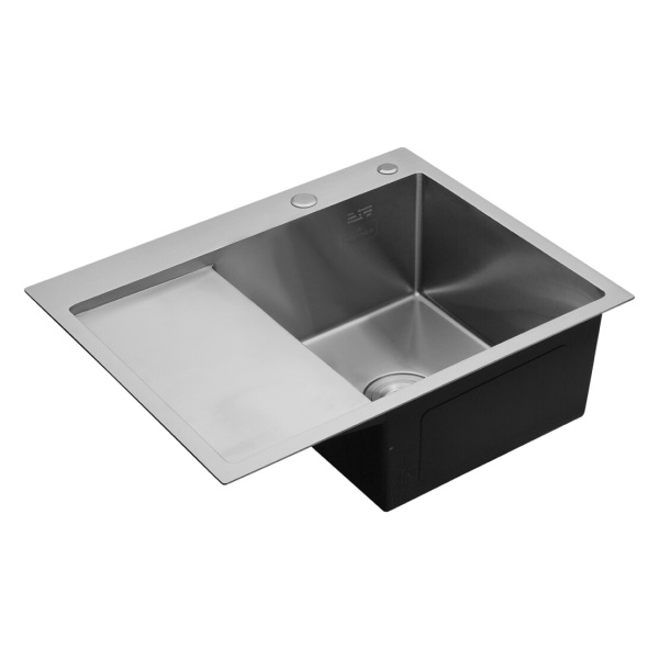 Кухонна мийка крило ліворуч Kroner KRP Gebürstet - 6350RHM (3.0/1.0 мм)