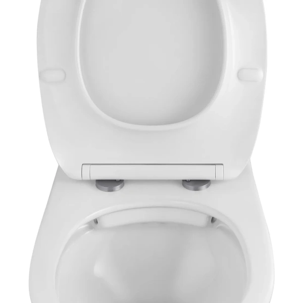 Унітаз підвісний безобідковий Kroner Oker WHI533536 RIMLESS з сидінням