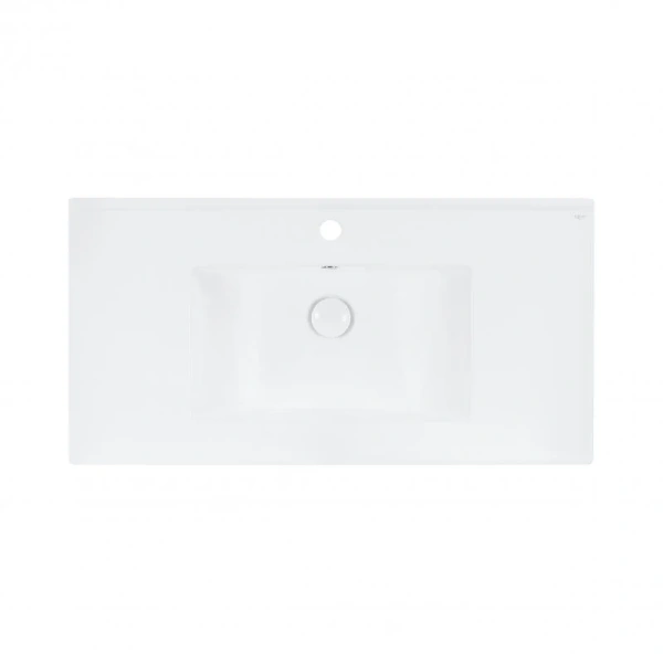 Раковина врізна прямокутна Qtap 910x470x180 White з донним клапаном
