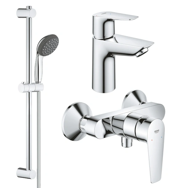 Набір змішувачів 3 в 1 для ванної кімнати Grohe QuickFix StartEdge S-Size