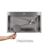 Фото Мийка для кухні інтегрована Lidz Handmade H7545 Brushed Steel 3,0/1,0 мм