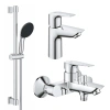 Набір змішувачів 3 в 1 для ванної кімнати Grohe QuickFix StartEdge S-Size