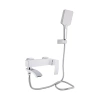 Змішувач для ванни з поворотним виливом та душовим гарнітуром Qtap Swan Cascada