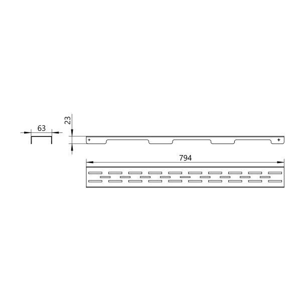 Решітка для лінійного трапу Qtap Grate FD800 (NKS)