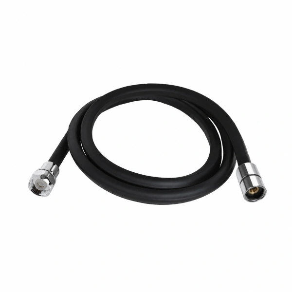 Шланг для ручного душу Qtap Hadice 1600 мм прямоугольний Black Matt
