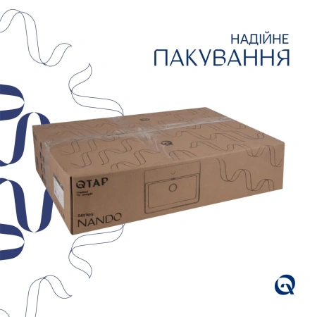 Раковина підвісна Nando LT 610х420х140 мм, White, прямокутна, без донного клапана Qtap