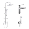 Набор 3 в 1 душова система Kroner Armada-C064K + змішувач Hagen-C010 + змішувач Bidet