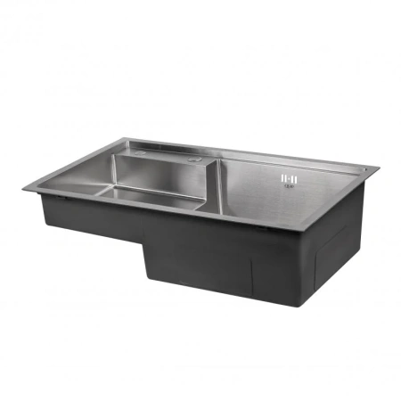 Фото Кухонна мийка Qtap D7848-R Satin 3.0/1.2 мм
