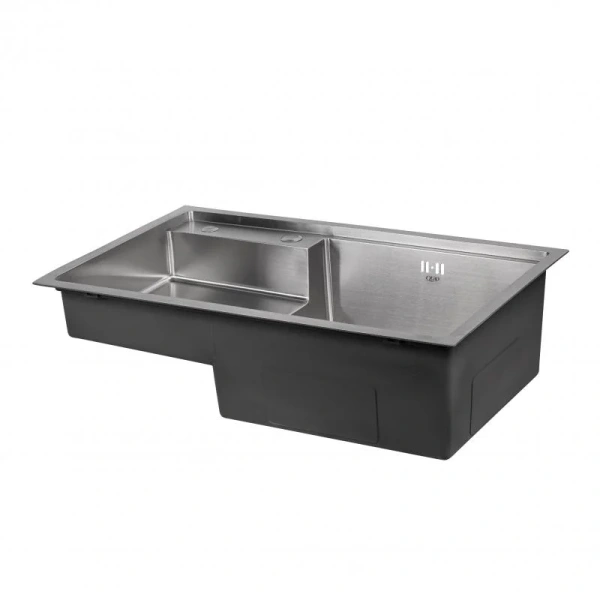 Фото Кухонна мийка Qtap D7848-R Satin 3.0/1.2 мм