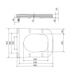 Сидіння для унітаза підлогового (Aries) 445×360×30 мм, White, з мікроліфтом? Slim Duroplast, Quick Release Qtap