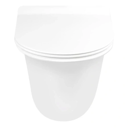 Унітаз підвісний Qtap Virgo безобідковий з сидінням Slim Soft-close