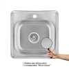 Фото Кухонна мийка Lidz 48*48 Micro Decor 0.6мм