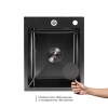 Фото Мийка для кухні з нержавіючої сталі Lidz Handmade 400x500 мм графіт Brushed Black PVD