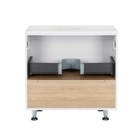 Тумба підлогова Qtap Robin 600х616х437 White/Whitish oak зі стільницею