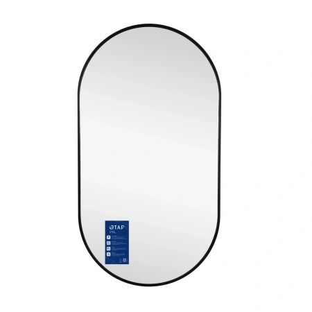 Дзеркало Qtap Scorpio (SC1) з LED-підсвічуванням Touch, з антизапотіванням, з димером, рег. темп. кольору (3000-6500K) Black