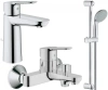 Набір змішувачів для ванни 3 в 1 GROHE BAU EDGE