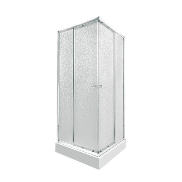 Набір Qtap душова кабіна Presto Pear 1970x900x900 мм + піддон Tern 90x90x12 см з сифоном