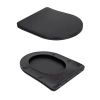 Унітаз підвісний у чорному кольорі 490x365x325 мм з сидінням Slim Duroplast Qtap Robin