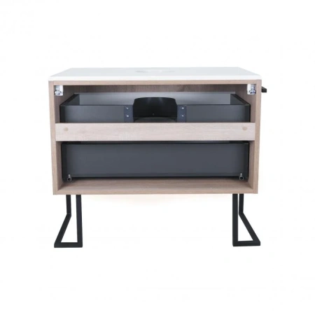Тумба підлогова Qtap Taurus 800х616х437 White/Whitish oak зі стільницею