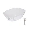 Раковина накладна Qtap Cardinal 500х380х140 мм, Marble, прямокутна, з донним клапаном