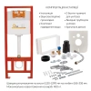 Набір Qtap інсталяція 3 в 1 Nest з панеллю квадратного змиву + унітаз з сидінням Crow