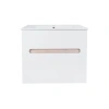 Комплект Qtap Virgo 700х580х437 White/Whitish oak підвісна тумба + раковина врізна
