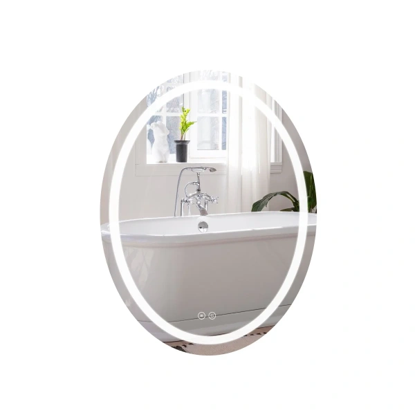 Дзеркало Qtap Mideya 500х700 з LED-підсвічуванням Touch, з антизапотіванням, димером