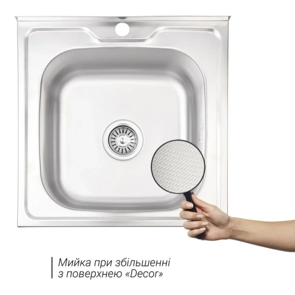 Фото Кухонна мийка Lidz 5050 Decor 0,8 мм