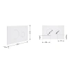 Клавіша змиву Qtap Standard 152x236x28 мм, White, кругла