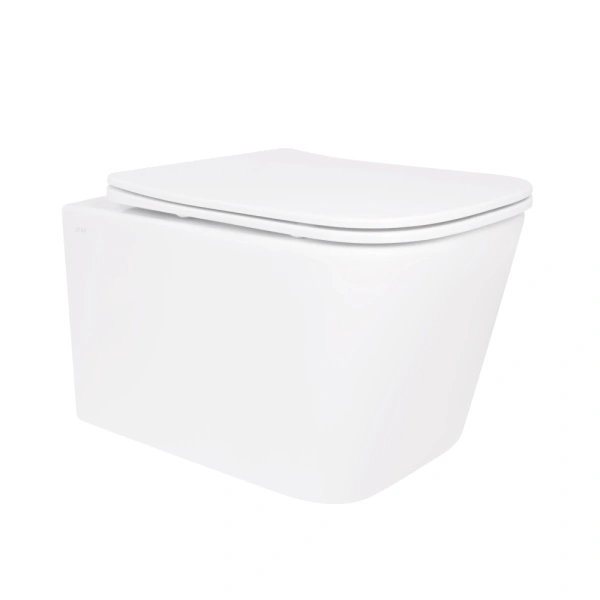 Унітаз підвісний у білому кольорі 490х360х290 з сидінням з мікроліфтом Slim Duroplast Qtap Crow