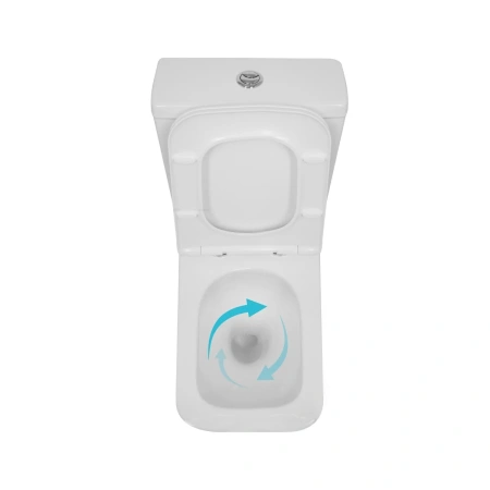 Унітаз підлоговий Qtap Crow Eco Ultra Quiet безобідковий з сідінням Soft-close