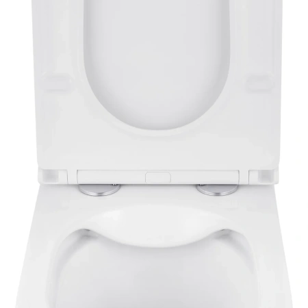 Унітаз підвісний безобідковий Kroner Eifel WHI493436 RIMLESS з сидінням Slim Duroplast / Soft-close