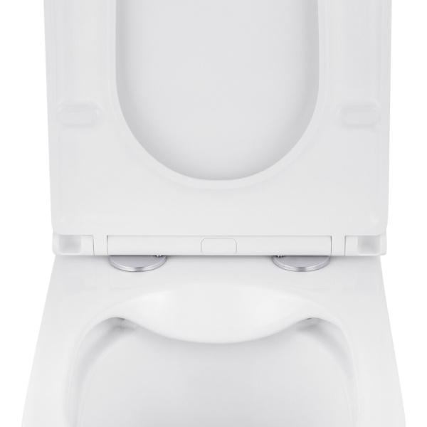 Унітаз підвісний безобідковий Kroner Eifel WHI493436 RIMLESS з сидінням Slim Duroplast / Soft-close 