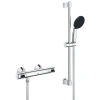 Фото Набір змішувачів Grohe Quickfix термостат для душу з душовим гарнітуром Precision Flow THM та змішувач для раковини StartEdge S-Size