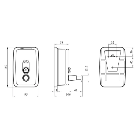 Диспенсер для рідкого мила Kroner KRM Rizze - ACC405-5