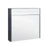 Дзеркальна шафа підвісна Qtap 800х730х145 Robin Graphite з LED-підсвічуванням